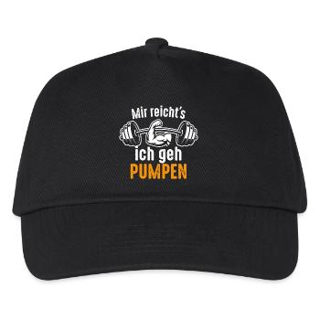 Mir reicht's ich geh Pumpen Gym Fitnessstudio - Kinder Basecap - Schwarz - Vorne