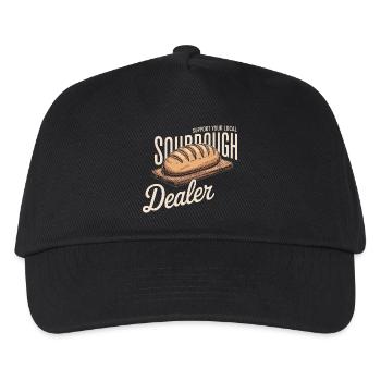 Lokales Logo des Sauerteighändlers - Kinder Basecap - Schwarz - Vorne