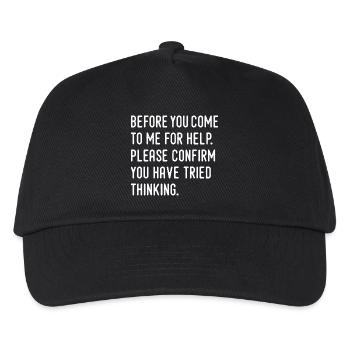 Humor - Kinder Basecap - Schwarz - Vorne