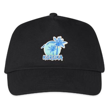 Strand Korsika - Kinder Basecap - Schwarz - Vorne