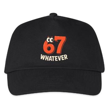 Six Seven Whatever Italian Brainrot Humor Meme  - Kinder Basecap - Schwarz - Vorne