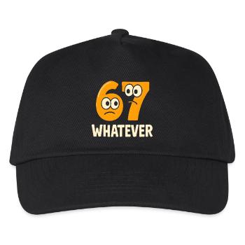 Six Seven Whatever Italian Brainrot Humor Meme  - Kinder Basecap - Schwarz - Vorne