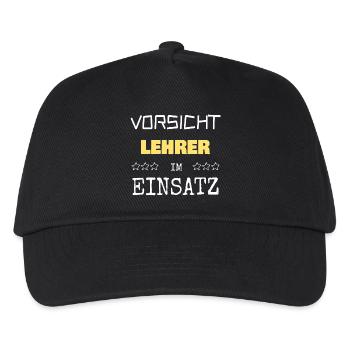 Lehrer - Kinder Basecap - Schwarz - Vorne