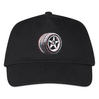 Autoreifen Tuning Drift Motorsport Design   - Kinder Basecap - Schwarz - Vorne