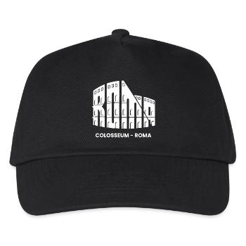 Roma Italien Rom Kolosseum Italienische Tour Touristen - Kinder Basecap - Schwarz - Vorne