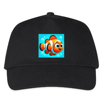 Clownfisch - Kinder Basecap - Schwarz - Vorne
