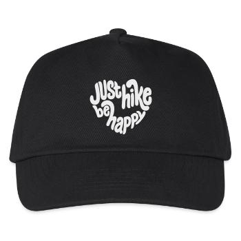 Just Hike Be Happy Lettering - Kids’ Baseball Cap - black - Front