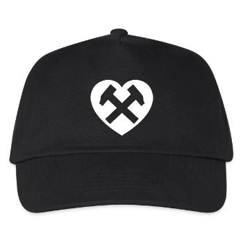 Herzhammer: Liebe im Stahl - Kinder Basecap - Schwarz - Vorne