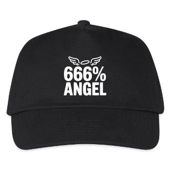 666 % Engel - Kinder Basecap - Schwarz - Vorne