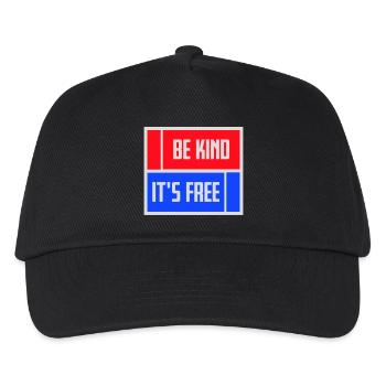 Be Kind It's Free Kindness Statement Saying - Kids’ Baseball Cap - black - Front