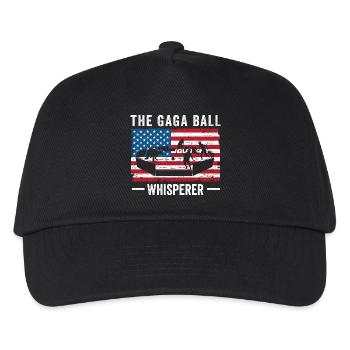 Gaga Ball Whisperer USA-Flagge - Kinder Basecap - Schwarz - Vorne