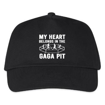 Mein Herz gehört in die Gaga-Grube - Kinder Basecap - Schwarz - Vorne