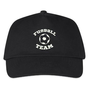 Futball Team Emblem - Kinder Basecap - Schwarz - Vorne