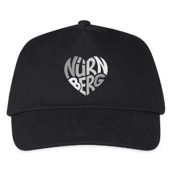 Nuremberg Heart Graffiti Typo - Kids’ Baseball Cap - black - Front