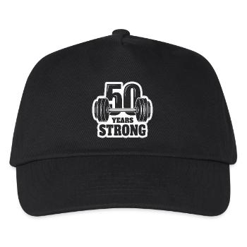 50 Jahre Stark Fitness Jubiläum - Kinder Basecap - Schwarz - Vorne