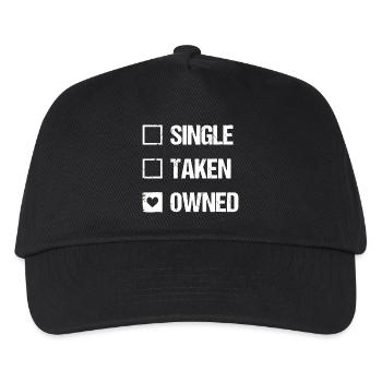 Einmal genommen, besitzendes Häkchen-T-Shirt - Kinder Basecap - Schwarz - Vorne