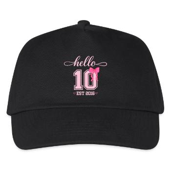 Bonjour naissance de la fille Coquette Bow 10 Est 2016 - Casquette de baseball Enfant - noir - Devant