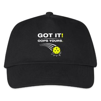Got it! Oops yours lustiges Pickleball Spieler - Kinder Basecap - Schwarz - Vorne