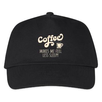 Kaffee macht mich weniger schläfrig lustiger Kaffee Liebe - Kinder Basecap - Schwarz - Vorne