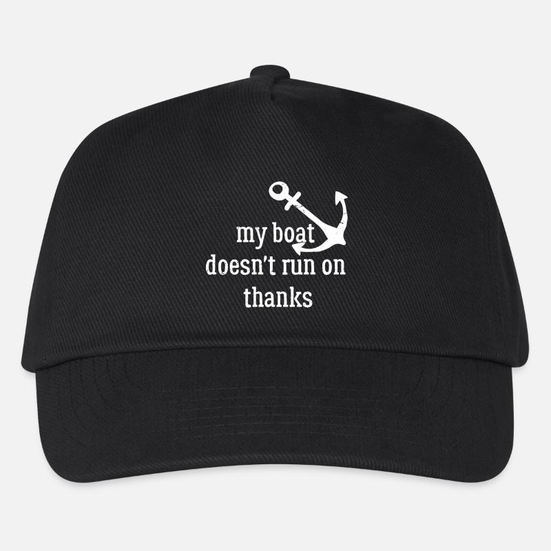 my boat doesn't run on thanks - Kinder Basecap - Schwarz