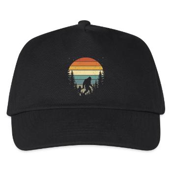 Father, Father's Day, Bigfoot, Father and Son - Kids’ Baseball Cap - black - Front