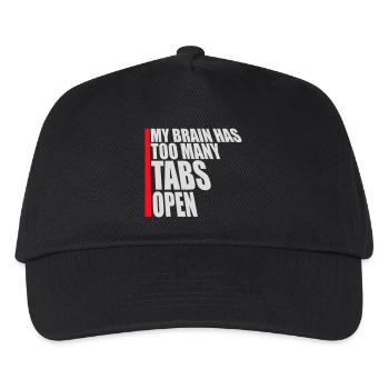 My Brain Has Too Many Tabs Open Lustig Grübeln - Kids’ Baseball Cap - black - Front