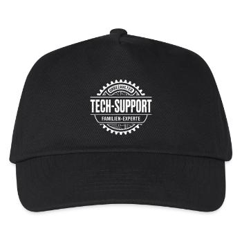 Tech Support Gearbadge - Kids’ Baseball Cap - black - Front