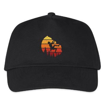 Klettern Bouldern Kletterer Felsklettern Boulderer - Kinder Basecap - Schwarz - Vorne