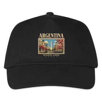 Argentinien Buenos Aires Retroreise - Kinder Basecap - Schwarz - Vorne