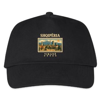 Albanien Tirana Vintage Reisemarke - Kinder Basecap - Schwarz - Vorne