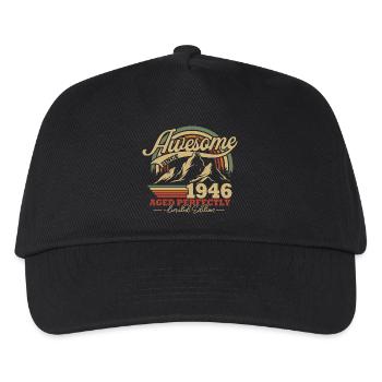 Rétro vintage vintage anniversaire 1946 - Casquette de baseball Enfant - noir - Devant