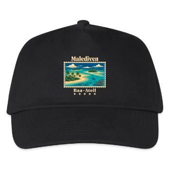 Marque de voyage vintage Maldives Baa Atoll - Casquette de baseball Enfant - noir - Devant