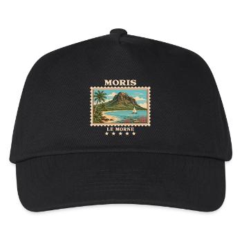 Mauritius Le Morne Vintage Reisemarke - Kinder Basecap - Schwarz - Vorne