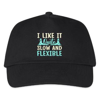 Yoga Like It Slow & Flexible Funny Yoga - Kids’ Baseball Cap - black - Front