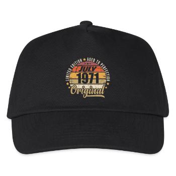 Mythischer Geburtstag 1971 Vintage-Geschenk 1971 - Kinder Basecap - Schwarz - Vorne