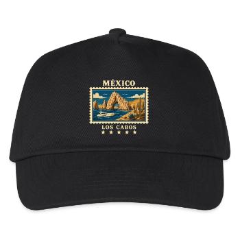 Mexiko Los Cabos Vintage Reisemarke - Kinder Basecap - Schwarz - Vorne