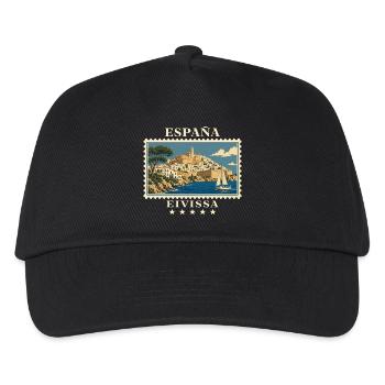Spanien Eivissa Vintage Reisemarke - Kinder Basecap - Schwarz - Vorne