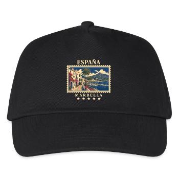 Spanien Marbella Vintage Reisemarke - Kinder Basecap - Schwarz - Vorne