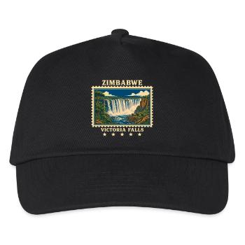 Simbabwe Victoria Falls Vintage Reisemarke - Kinder Basecap - Schwarz - Vorne