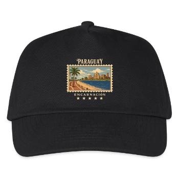 Paraguay Encarnación Vintage Reisemarke - Kinder Basecap - Schwarz - Vorne