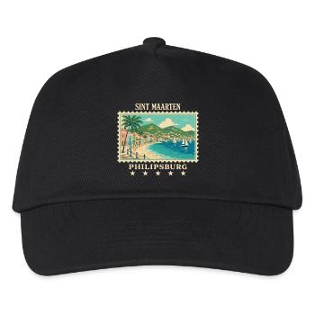 Sint Maarten Philipsburg Vintage Travel Brand - Kids’ Baseball Cap - black - Front