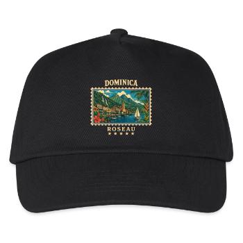 Dominica Roseau Vintage Travel Brand - Kids’ Baseball Cap - black - Front