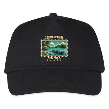 Salomonen Munda Vintage Reisemarke - Kinder Basecap - Schwarz - Vorne