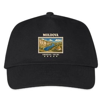 Moldau Orheiul Vechi Vintage Reisemarke - Kinder Basecap - Schwarz - Vorne