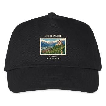 Liechtenstein Vaduz Vintage Reisemarke - Kinder Basecap - Schwarz - Vorne