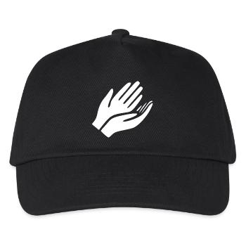 Open Hands Hand Gesture - Kids’ Baseball Cap - black - Front