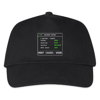 System Check Incident Report IT Humor Gift - Kids’ Baseball Cap - black - Front