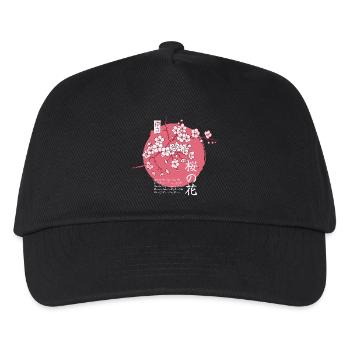 Ephemeral Blossom: Japanese Sakura - Kinder Basecap - Schwarz - Vorne
