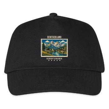 Deutschland Berchtesgaden Vintage Reisemarke - Kinder Basecap - Schwarz - Vorne