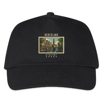 Niederlande Utrecht Vintage Reisemarke - Kinder Basecap - Schwarz - Vorne
